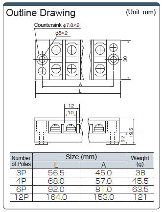 Two-Rows Compact Terminal Block (30A M4):Related Image