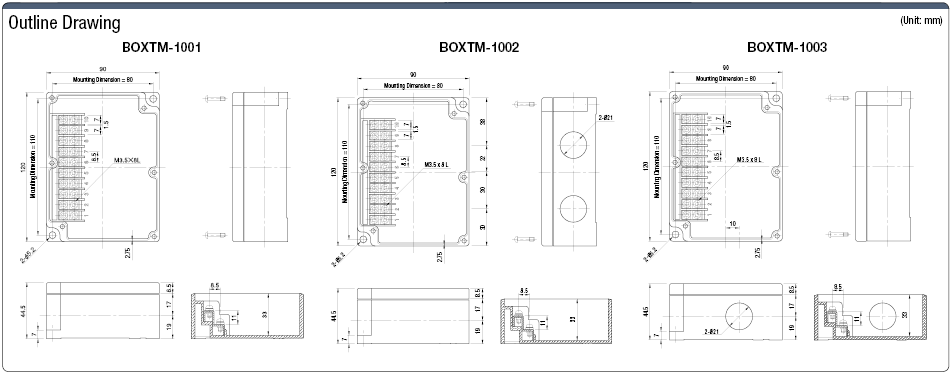 Plastic Terminal Block Box, BOXTM Series:Related Image