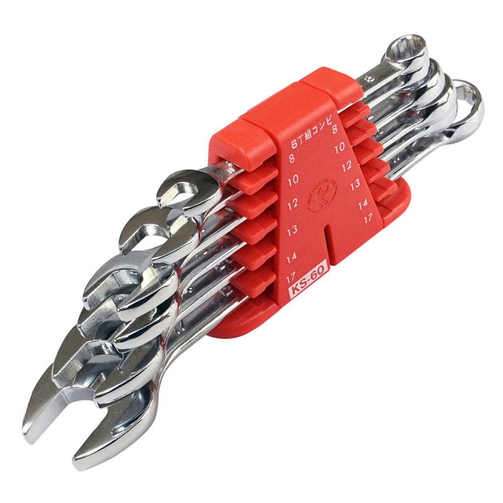 6 Pair Combi Wrench Set in PC Case 