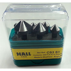 6.3 to 20.5 mm Counter Sink (3-Flute, 6 Pcs. Set, HSS) 