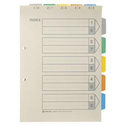 Color Index 5 Tabs with Upward Tab