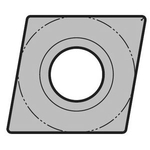Tip for Lathe, CBN Diamond, Positive CCMT