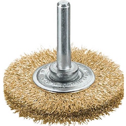 Brass Wire Shaft Mounted Wheel Brush (Shaft Diameter 6 mm)
