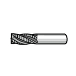 SPSRD3ZA <Vertical-Feed, Strengthened, Roughing> SP Series Roughing Mill 3 Flutes / OK Coated