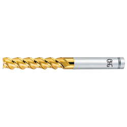 TiN Coating, XPM End Mill (high-helix long type) TIN-XPM-EHL
