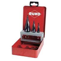 Spiral Step Drill Set (Titanium Aluminum Coated Type) Set of 3 