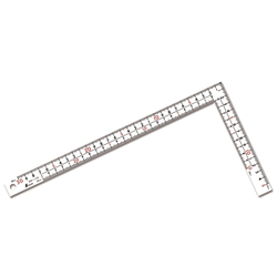 Tri-Square, Carpenter's Square: Uniform Thickness, White, Masterpiece Thick And Wide, White