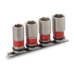 Thin Foil Nut Socket Set for Impact Wrenches (with Holder) HA404N 