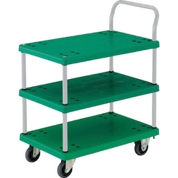 Plastic Trolley, Grand Cart, One-Side Handle 3-Level Type