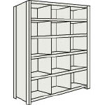 Small Capacity Bolted Shelf (Vertical Partitions Provided, 100 kg Type, Height 2,100 mm)