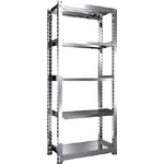 Stainless Steel Medium-Weight Shelf (300 kg Type, Height 2,100 mm, 5-Level Type)