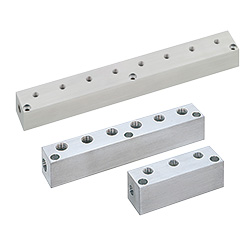 [Clean & Pack]Manifold Block - Pneumatic, Lateral Through Hole, Upper Hole