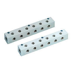[Clean & Pack]Manifold Block - Pneumatic, Lateral Through Hole, L-Shaped Hole