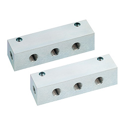 [Clean & Pack]Manifold Block - Hydraulic / Pneumatic, Blind Lateral Hole, Vertical Semi-Through Hole, L-Shaped Hole
