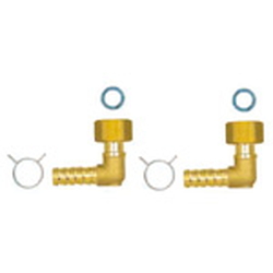 Circulation Inlet "JUN-O," Non-Polar Circulation Inlet Hose Fixture Set, 13A × G1/2, Elbow