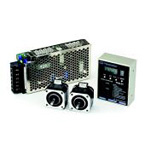 2-Axis Simultaneous Drive Speed Controller &amp; Stepper Motor 2-Unit Set, CSA-UT Series With Power Supply Unit 