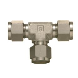 SUS316 Stainless Steel Double Ferrule Fitting Union Tee